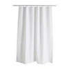 Nemo Rideau de douche PEVA plastique souple 0,3 mm d'épaisseur 1800 x 1800 mm blanc opaque 12 oeillets sans anneaux sans barre SW285040