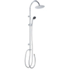GO by Van Marcke Biwa colonne de douche 100x40cm douche de tête 20 cm barre de douche métallique douchette 1 jet support de douchette réglable flexible de douche 150 cm inverseur SW293294