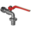 Go by Van Marcke double robinet de service longue poignée rouge 3/4M 16b chromé SW285736