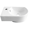 GO by Van Marcke lave-mains - 41x27x14.2cm - demi-rond - trou de robinet à gauche - blanc SW291117