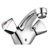 Go by Van Marcke Easy II mitigeur à deux poignées lavabo pour chaîne inclus flexibles et kit de fixation SW292737