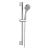 Nemo Start Lugo douchestangset - compleet - 650mm - met bevestigingen - gladde kunststofflexibel - 1 jet - glijstuk SW291658