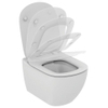 Ideal Standard - Tesi - PACK - hangtoilet - 365 x 535 x 355 mm - zonder spoelrand - Avec fixation dissimulée - Porcelaine - Blanc - Avec siège Softclose fin SW282123 Ideal Standard - Tesi - PACK - hangtoilet - 365 x 535 x 355 mm - zonder spoelrand - Avec fixation dissimulée - Porcelaine - Blanc - Avec siège Softclose fin SW282123