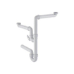 Geberit garniture d'évacuation pour évier avec 2 bacs avec coude d'évacuation gain de place PP 5/4xD40 blanc SW30127