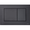 Plaque de commande Tece TeceNow en plastique technique de double chasse, commande avant ou supérieure 220x150x5 mm couleur noir mat SW403557