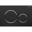 Geberit Sigma20 bedieningsplaat - 2-toets spoeling - ronde knoppen - zwart/glanschr./zwart SW53746