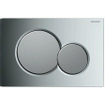 Geberit Sigma01 bedieningplaat met dualflush frontbediening voor toilet/urinoir 24.6x16.4cm glans / mat verchroomd TWEEDEKANS OUT10256