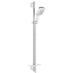 GROHE Rainshower Smartactive 130 Cube Glijstangset - 90cm - vierkante handdouche - 3 straalsoorten - gladde doucheslang - met zeepschaal - chroom SW452833