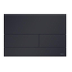Plaque de commande Tece Square II technique de double chasse incl. cadre d'encastrement métal noir mat SW357256