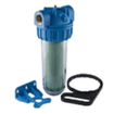 Filtre à charbon actif raccordement 5 m 34 ou 1 élimine odeur couleur goût installation dans des conduites horizontales température maximale de l'eau 45 °C pression maximale 8 bar SW355135