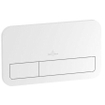 Villeroy & Boch Viconnect 2-knops bedieningsplaat 25,3x14,5 cm. wit glans OUTLETSTORE STORE43769