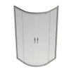GO par Van Marcke Belo quart de rond accès d'angle avec portes mortier jointuresantes 90x90x190cm 6mm verre easy clean profils en aluminium chromé réglable 865890mm SW292830
