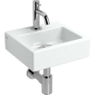 Clou InBe ensemble lavabo lave-mains 29x27cm n°1 incluant robinet central bonde et siphon céramique Blanc SW9801