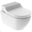 Geberit AquaClean WC Japonais Tuma Confort complet avec Rimfree cuvette murale Inox brossé blanc brillant SW87552