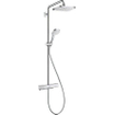 Hansgrohe Croma E280 showerpipe: mit mitigeur thermostatique m. 1jet pomme de tête m. 3jet douchette multi et flexible de douche 160cm chrome SW297280