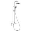 Nemo Start Erba système de douche chrome avec disques en céramique économie d'énergie mitigeur monocommande avec poignée Eco avec ensemble de douche anticalcaire corps froid bouton ECO 12lmin ACS Belgaqua SW294050