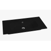 Nemo Spring Nubes tablet porselein 1 wastafel met kraangat met overloop 810 x 465 x 170 mm zwart SW290450