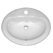 Go by Van Marcke Isicentro lavabo encastré 51x44,5 cm porcelaine blanc avec trou de robinet avec trop-plein SW293651