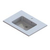 Nemo Start Taz lavabo-plan pour meuble en marbre minéral 700x500 mm blanc avec trop-plein profondeur de cuve 111 cm trou de robinetterie D35 mm épaisseur du plateau 2 cm SW289020
