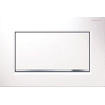 Plaque de commande Geberit Sigma10 - chasse d'eau à 2 boutons - boutons rectangulaires - blanc/chr.geb./blanc SW61794