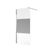 FugaFlow Eccelente Vetro Inloopdouche - 140x200cm - veiligheidsglas - helder glas - matte band - anti kalk - chroom SW1468436