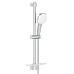 GROHE Tempesta 110 Cube Ensemble barre de douche - 60cm - douchette à main carrée - 3 types de jets - flexible de douche lisse - avec porte-savon - chrome SW999104