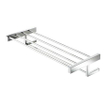 Geesa Modern Art Porte-serviettes avec étagère 62cm Chrome 0650159