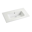 Go by Van Marcke lavabo-meuble 80x46x1.7cm 1 vasque intégrée 1 trou de robinetterie Porcelaine blanc brillant SW418013