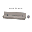 Intersan Sanilav auge de lavage avec écran anti-éclaboussures 180cm avec 3 robinets inox 304 GA32390
