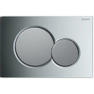 Geberit sigma01 plaque de commande avec double commande de chasse d'eau frontale pour wc/urinoir 24.6x16.4cm chro avec brillant/mat SECOND CHOIX OUT10256