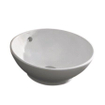 Nemo Spring Pilar lavabo à poser 410 x 174 mm porcelaine rond blanc sans trou de robinet avec trop-plein SW286346
