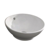 nemo Spring Pilar lavabo à poser 41x17.4cm porcelaine rond avec trop-plein blanc SW286346