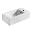 Nemo Spring Vigo petit lave-mains 250 x 500 x 145 mm porcelaine blanc rectangulaire pré-percé trou de robinet à droite avec trop-plein SW286365
