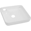 GO by Van Marcke Fontana vasque à poser carrée 400 x 400 x 125 mm porcelaine blanc avec trou de robinet SW293267