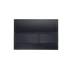 Tece Square bedieningsplaat voor duospoeltechniek glas zwart toetsen zwart SW357253