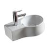 Nemo Spring Bali II petit lave-mains 440 x 275 mm montage murale porcelaine blanc trou d'évacuation D45 mm trou de robinet traversant gauche D35 mm avec trop-plein SW286341
