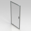 GO by Van Marcke Belo porte pivotante 900x1900mm 6mm verre easy clean profilés aluminium chromé SW292782