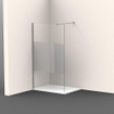 Van Marcke Inloopdouche - 80x200cm - veiligheidsglas - band mat glas - anti kalk - chroom SW238192