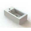 Nemo Spring Vigo petit lave-mains 250 x 500 x 145 mm porcelaine blanc rectangulaire pré-percé trou de robinet à gauche avec trop-plein SW286343