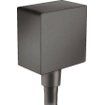 Hansgrohe Fixfit Square Coude mural avec clapet anti-retour chrome noir brossé SW358915