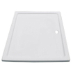 GO by Van Marcke Eden receveur de douche acrylique blanc 140x90x3.5 cm couleur stable conserve un éclat intact insonorisant facile à nettoyer couche de fond renforcée de 16 mm et couche de fibre SW293704