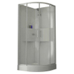Nemo Start Lilou Cabine de douche complète quart de rond 90x90cm avec portes coulissantes, receveur de douche acrylique profilé blanc et verre clair SW290075
