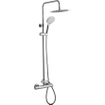 GO by Van Marcke Cocoon système de douche rond douche de pluie douchette robinet thermostatique chrome SW293257