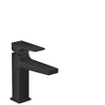 Hansgrohe Metropol 110 wastafelkraan - 18.4cm hoog - push open waste - voorsprong 13.5cm - mat zwart SW297295