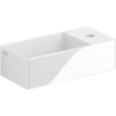 Clou New Flush 3 lave-mains 35x18cm inclus bouchon avec trou de robinetterie céramique blanc brillant SW106239