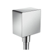 Hansgrohe Fixfit Square Coude mural de raccordement avec clapet anti-retour chrome 0605348