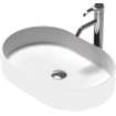 Nemo Stock Java Style lavabo à poser ovale 580 x 380 x 110 mm solid surface mélange de résine de polyester et minéraux naturels blanc mat SW287371