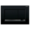 Geberit Sigma20 bedieningsplaat - 2-toets spoeling - rechthoekige knoppen - zwart/glanschr./zwart SW61801