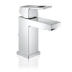 GROHE Eurocube Robinet de lavabo - monotrou - mitigeur - disques céramiques - système de fixation - limiteur de débit - levier métallique - chrome SW29766