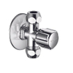 Schell Comfort robinet d'arrêt d'angle 1/2 avec 2 raccords 3/8 chrome GA62102